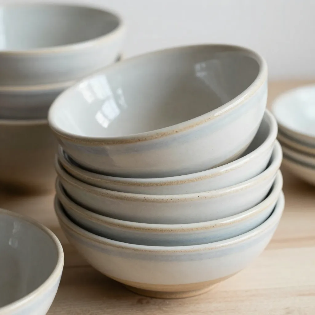 Trimming excess clay from base of pottery piece